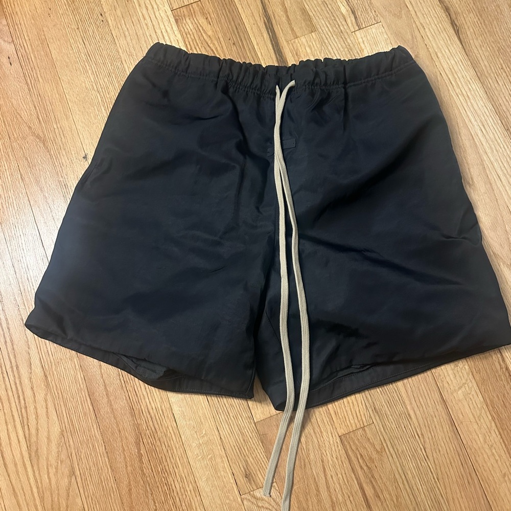 Essentials Black Drawstring Shorts - image 1